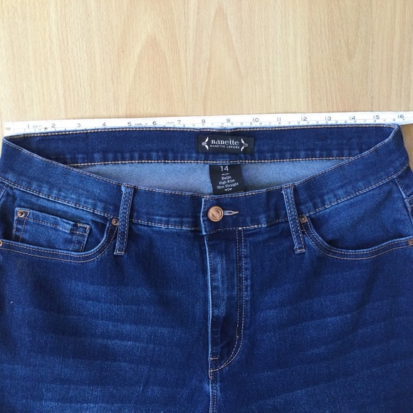 Nanette Lepore 14 Belle High Rise slim straight jeans - Picture 3 of 8